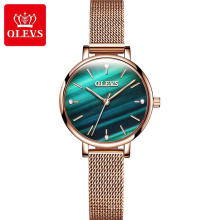 OLEVS Lady Fashion Dress Chronograph  WristWatch   OEM Your Own Logo  Watch Mesh/Leather Band Quartz Watches